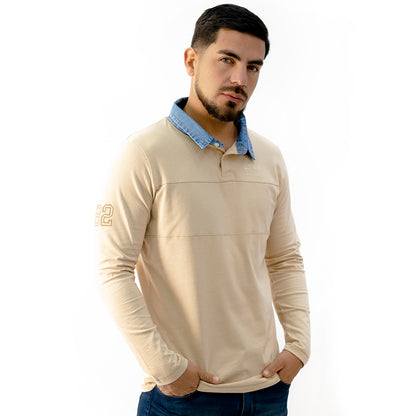 Polo Camisero Manga Larga Algodón Hombre Woallance Dominic H25