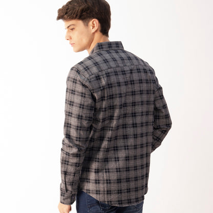 Camisa Manga Larga Hombre Woallance Gris Marshall H25