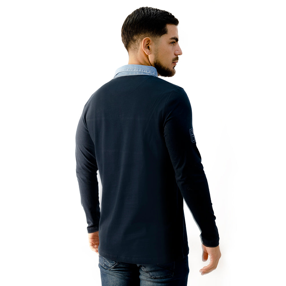 Polo Camisero Manga Larga Algodón Hombre Woallance Dominic H25